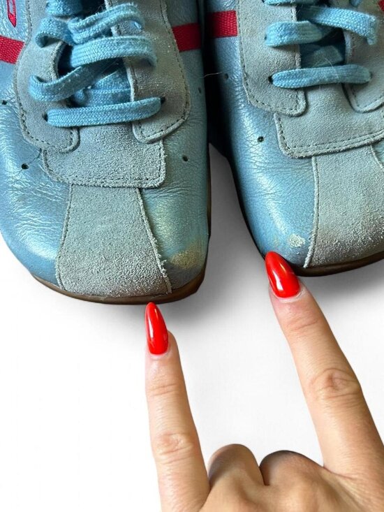 Diesel vintage Diesel Evelyn Y2K sneakers in a baby blue and red color size 10 main image 6